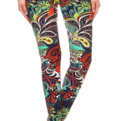 Viv Collection Paisley Geometric OS Leggings